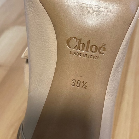 SOLD NWT Chloé Mike Bow Pumps Blush Leather SZ 39.5 - Picture 12 of 14